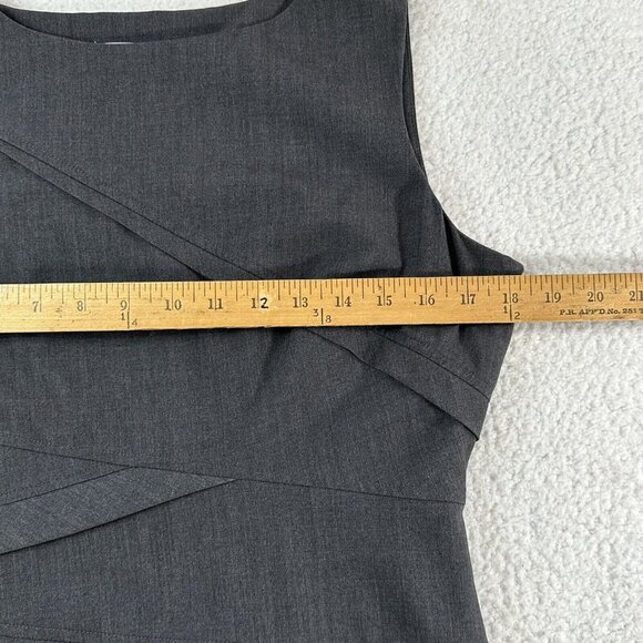 Calvin Klein Women's Abstract Sleeveless Sheath Dress Lined Size 10 Gray Zip - Picture 4 of 10